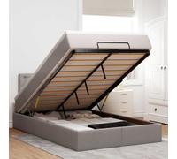 Lit ottoman avec matelas noir 120x200 cm tissu lit lit capitonné vidaXL