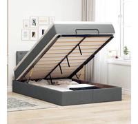 Lit ottoman avec matelas noir 120x200 cm tissu lit lit capitonné vidaXL