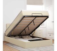 Lit ottoman avec matelas noir 120x200 cm tissu lit lit capitonné vidaXL