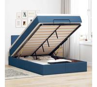 Lit ottoman avec matelas taupe 140x200 cm tissu lit lit capitonné vidaXL