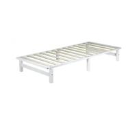 Lit palette bois 90x200cm blanc