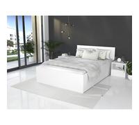 Lit Panama 120x200 + coffre - Sommier inclus Blanc