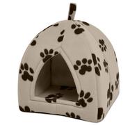 Lit Panier Couchage Grotte pour Chats Animaux de Compagnie Taille L Beige vidaXL