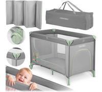 Lit parapluie 125 x 65 x 78 cm RK-240 gris et menthe