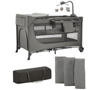 Lit parapluie 3 en 1 Joy 2 avec accessoires Dark Grey