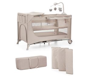Lit parapluie 3en1 JOY 2 avec accessoires beige