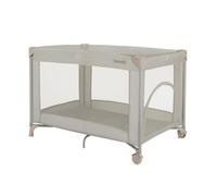 Lionelo Lit de Voyage pour Bébé Amelie de la Naissance à 15 kg, Petit, Pliable, Matelas Pliable Moelleux, 100,5x70,5 cm, 2 Roues, Entrée Latérale, Sac de Transport (Beige)