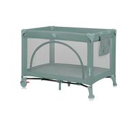 Lionelo Lit parapluie compact Laura - 2en1, matelas haute densité, roulettes, 0-36 mois, vert