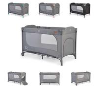 Lit Parapluie de voyage Cangaroo 'Skyglow' avec freins, matelas, entrée latérale, coloris:gris