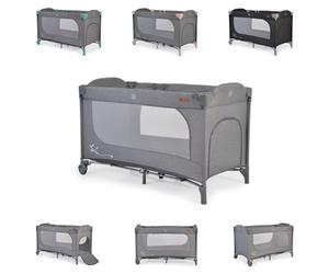 Lit Parapluie de voyage Cangaroo 'Skyglow' avec freins, matelas, entrée latérale, coloris:gris