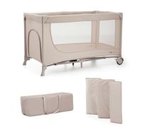 Lit Parapluie Joy 2 2 En 1 Avec Sortie Latérale Zippée, Pliage Compact En 5 Secondes Et Sac De Transport Beige TU