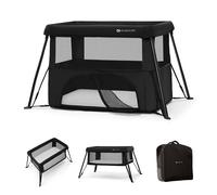 Lit Parapluie Kinderkraft Cami 3 En 1 Compact Et Léger Avec Sommier Réglable, Parc Enfant Et Sac À Dos Voyage Black TU