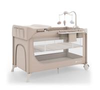 Lit bébé et lit de voyage 2 en 1 LEODY UP avec accessoires beige