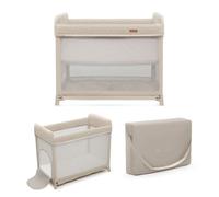 Lit parapluie Kinderkraft MOON DREAM pliable 2 niveaux matelas inclus maille respirante sac transport bébé beige