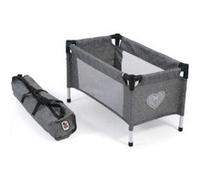 Lit parapluie / Lit de voyage pour poupon et poupee - 54x31x32 cm - Coloris Gris Jean