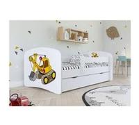 Lit pelle blanc babydreams avec un tiroir sans matelas 180/80