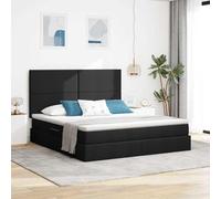 Lit Plateforme 180x200cm Noir avec Rangement intégré, Cadre Robuste en Polyester, mécanisme hydraulique, tête de lit élégante pour Chambre Moderne, Gain de Place et Confort