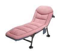 Lit pliable avec matelas - Lit pliant portable pour adultes, dossier réglable à cinq vitesses, tube en acier, capacité de charge, idéal pour dormir et voyager