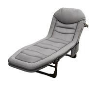 Lit pliable avec matelas - Lit pliant portable pour adultes, dossier réglable à cinq vitesses, tube en acier, capacité de charge, idéal pour dormir et voyager
