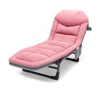 Lit pliable avec matelas - Lit pliant portable pour adultes, dossier réglable à cinq vitesses, tube en acier, capacité de charge, idéal pour dormir et voyager