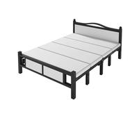 Lit pliable avec matelas pour adultes - Économie d'espace - Soutien solide et rangement facile - Lit portable noir (200 cm x 100 cm)