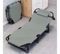 Lit pliable avec oreiller pour pause déjeuner, piscine extérieure, maison, bureau, vacances, randonnée, chaise longue (190 cm)