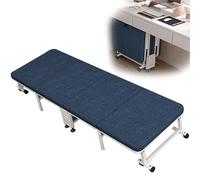 Lit pliable avec rangement à 4 plis et tête de lit réglable, solution portable pour pauses au bureau, séjour à l'hôpital et camping