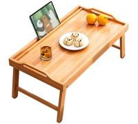 Lit Pliable en Bois Table de Support Portable pour Lecture et Écriture (Wood Color, 40x30x20cm)