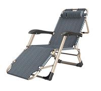 Lit pliable et portable réglable pour adultes - Coton perlé épais, dossier à cinq niveaux, cadre élargi, pas de montage nécessaire - Idéal pour le camping, les voyages et la maison (bleu)
