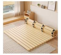 Lit pliable portable à lattes en bois avec coussinets antidérapants - Bunkie pour lits double/king size/jumeau sur le sol