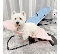 Lit Pliable pour Chien, Chaise à Bascule pour Animaux de Compagnie avec Maille Lavable et Respirante, Lits à Bascule Portables pour Chiens, lit hamac pour Chiots et Petits Chiens,Rose