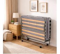 Lit pliant 120 cm Luxe - Lit d’Appoint ou Régulier Adulte, Mousse confort, Structure Acier Renforcé