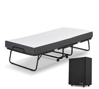 Beautissu Lit d'Appoint Pliant 90x200 cm - Matelas 13 cm Mousse à Mémoire de Forme, Lit Pliable pour Adulte jusqu'à 200 kg, Lit sur roulettes 4 Roues Freinées, Gain de Place Housse - Traumkraft D