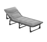 Lit Pliant Adulte avec Appui Tête Confort 3D Lit D'appoint Réglable en 4 Positions Lit Pliant Portatif pour Bureau Chambre d'amis Aucun Assemblage Requis(E,190 * 75 * 30cm)