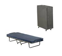 Lit pliant Daaronso - Dmora - En bois - bleu 190x80h37 cm