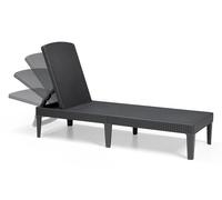 Lit Pliant De Plage Keter Jaipur Sunlounger Récupérable En Rotin