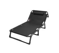 Lit Pliant for Les Siestes De Midi, Fauteuil Inclinable Confortable Et Portable avec Oreiller, Capacité De Poids De 180 Kg, Adapté Aux Bureaux Et Aux(Black,68x30x190cm)