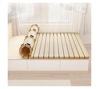 Lit pliant portable avec lattes et support en bois, largeur réglable pour lit simple à king size, solution gain de place pour chambres d'amis et petits espaces