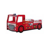 Lit pompier - Vipack - Firetruck - MDF - Éclairage LED - 1 place - Rouge