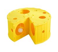 Lit Portable Multifonctionnel Jaune pour Animaux de Compagnie, Centre D'activités pour Jouer avec Les Chatons et Les Chiots.