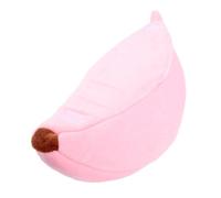 Lit pour Animal de Compagnie à la Mode, Lavable, Semi-fermé, Chaud, Compact, pour l'hiver, Amovible, en Forme de Banane, Lit Confortable en Peluche pour Petit Chat, Chien, Hamster