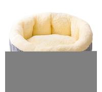 Lit pour animal de compagnie - Coussin arrondi pour chat, tissu auto-chauffant, stabilité du fond antidérapant, design de nettoyage sans effort, rembourrage en fibre loft, article de soutien