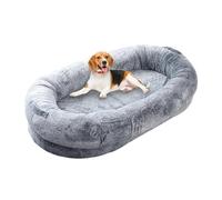 Lit pour animal de compagnie humain - Lit pour animal de compagnie extra large pour personnes, matelas en polyester de taille humaine | Pouf lavable et moelleux en fausse fourrure - Coussin amovible