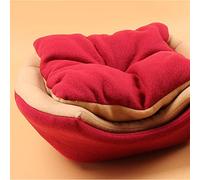 Lit pour animal de compagnie lavable et pliable, doux et chaud, lit pour chien, grotte, chiot, tapis de couchage pour nid de chat, lit pour animal domestique, lit pour chat (couleur : rouge, taille :