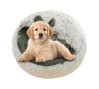 Lit pour animal de compagnie - Lit rond à capuche de 40 cm pour plus de chaleur, sécurité avec fonction apaisante, sac de couchage pour chaton, chiot et petit chien, appartement, chambre à coucher