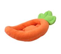 Lit pour animal domestique avec coussin amovible et poignée douce Motif carotte