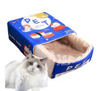 Lit pour animaux de compagnie de chat, lit de chat lavable, de maison de confortable avec forme de collation rectangulaire | Demandez à vos amis à fourrure de faire une sieste luxueuse e