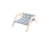 Lit pour animaux de compagnie Lit de camp en bois massif for animaux de compagnie, canapé for chat, niche for chien, hamac amovible et lavable, lit à bascule inclinable Lit facile à Nettoyer(B)
