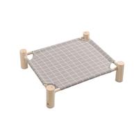 Lit pour animaux de compagnie Lit de camp for animaux de compagnie, chenil for chien, amovible et lavable, en bois, quatre saisons, tapis for chat, lit de camp for chien Lit facile à Nettoyer(7)