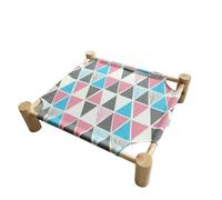 Lit pour animaux de Compagnie Lit de camp for animaux de compagnie été chat hamac nid quatre saisons amovible et lavable en bois massif lit de chat petit chien lit de camp Lit facile à Nettoyer(2)